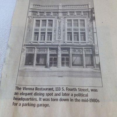 Louisville's Vienna Restaurant Platter/Pitcher