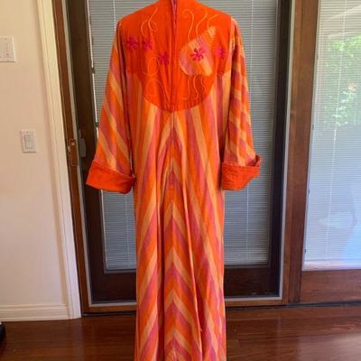 IB 49 VINTAGE ORANGE/PINK CAFTAN MEXICO