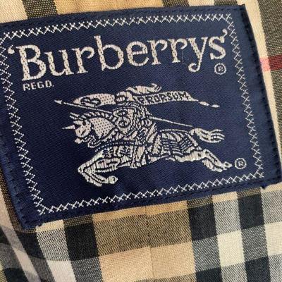 IB 53  VINTAGE DESIGNER BURBERRY'S TRENCH RAIN COAT w/SLOUCH HAT