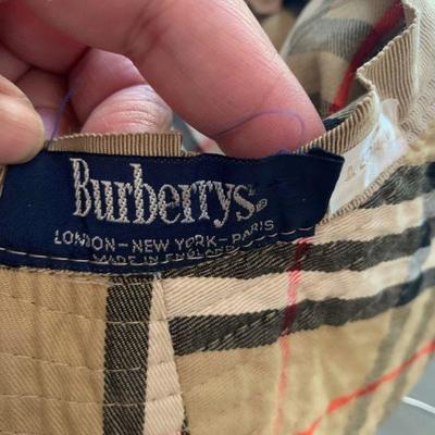 IB 53  VINTAGE DESIGNER BURBERRY'S TRENCH RAIN COAT w/SLOUCH HAT