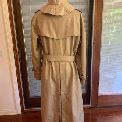 IB 53  VINTAGE DESIGNER BURBERRY'S TRENCH RAIN COAT w/SLOUCH HAT