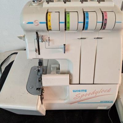 Lot 193 - White  Speedy  Lock Sewing  Machine 