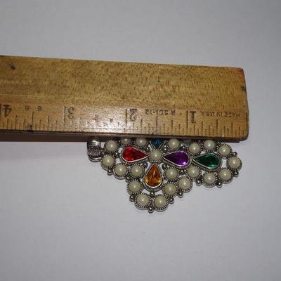 Multi Colored Pearl Cross Pendant, Religious Jewelry