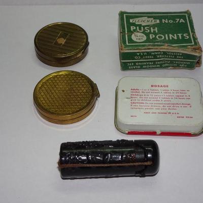 Pill Box, Make Up Compacts, Lipstick Holder, Push Pin Lot
