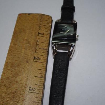 Sleek black Anne Klein Diamond Lady's Watch 