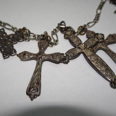 Amazing Light Weight Cross Necklace, Primitive Crosses 