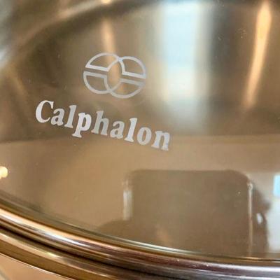 LOT 61  CALPHALON COOKWARE STAINLESS STEEL SKILLET & DUTCH OVEN