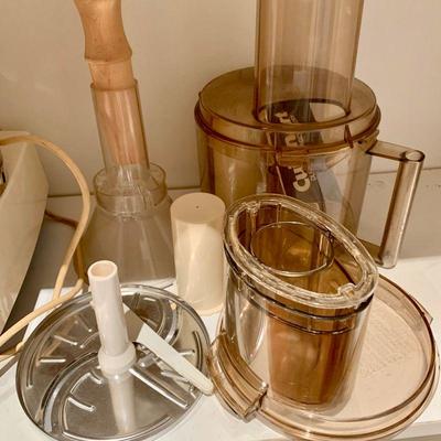 LOT 68  VINTAGE CUISINART FOOD PROCESSOR w/ATTACHMENTS