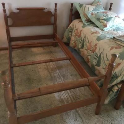 Lot #3 Pair of Pine Twin Beds