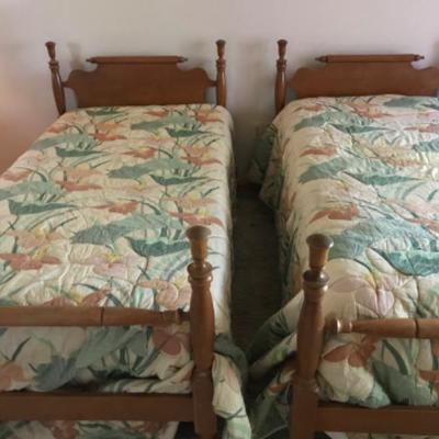 Lot #3 Pair of Pine Twin Beds