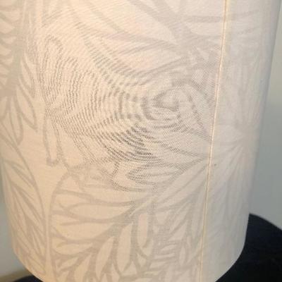 #175 Small White Lamp with modern floral design