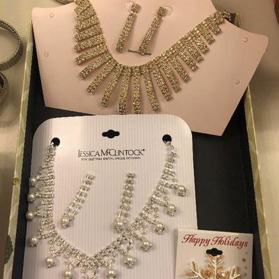 #183 New Evening wear jewelry sets and holiday pin