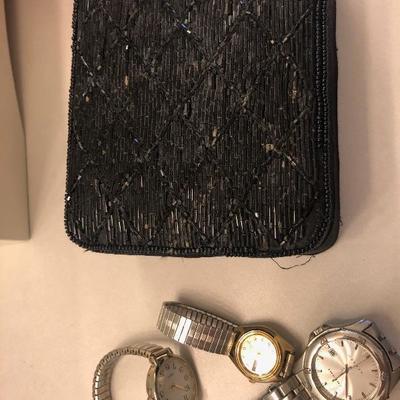 #187 Bundle of watches with small black jewelry box 