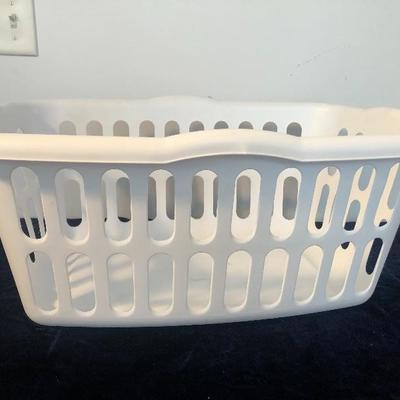 #194 Standard size white laundry basket