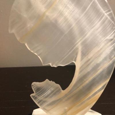 #207 Mother and child stone statue