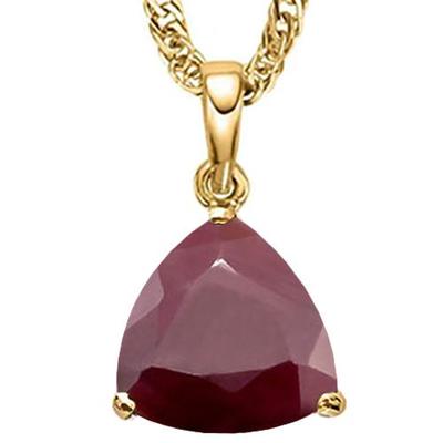 1ct ruby 14k gold pendent only