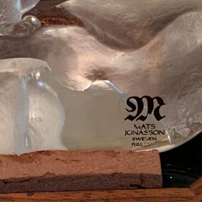 LOT 83  VINTAGE CRYSTAL POLAR BEAR LAMP MAKS JONASSON