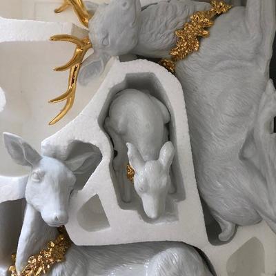 #227 Porcelain deer family 