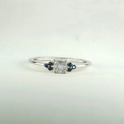 sapphire and diamond gold ring