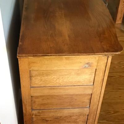 Lot #8 Oak  Four Drawer Dresser