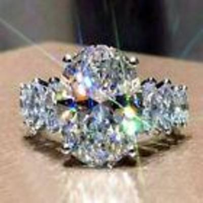 925 silver white sapphire ring