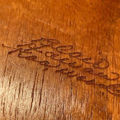 LOT 90  VINTAGE HAWAII LARGE KOA WOOD LOW BOWLS SIGNED BY BLAIR