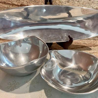 LOT 91 MCM DECORATIVE NAMBE FREE FORM BOWLS