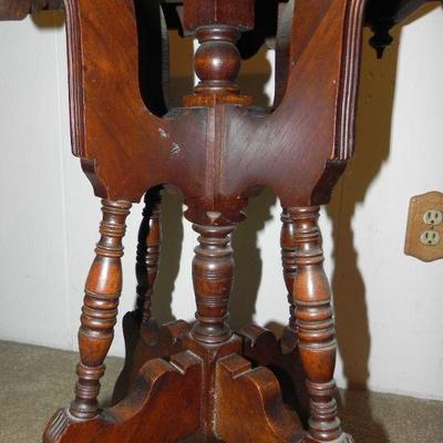 LOT 3 Antique Marble Top Side Table