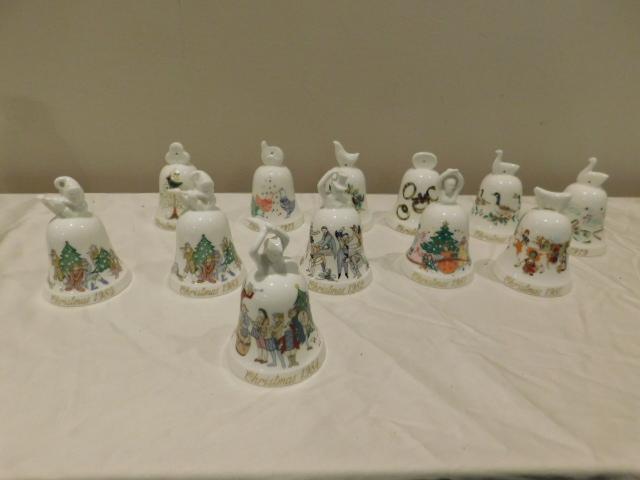 Noritake Porcelain Bells 12 Days of Christmas  EstateSales.org