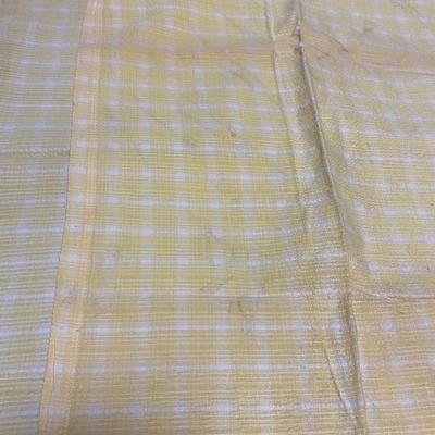 Vintage Yellow Gingham Plaid Square Table Cloths