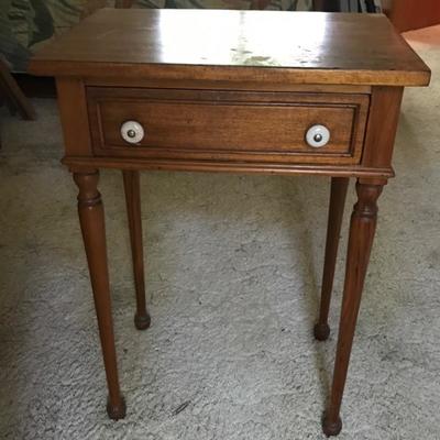 Lot #14 Antique Mahogany Stand with Drawer