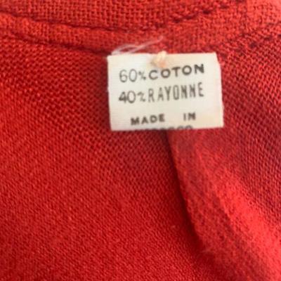 IB 66  VINTAGE COTTON/RAYON RED FLOWING LAYERED MAXI DRESS 