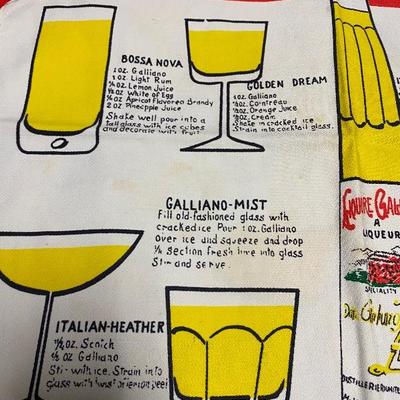 Vintage Pair of Mid Century Galliano Liquore Aprons
