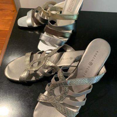 IB 74  SILVER SLIPPER SANDALS 