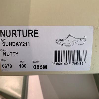 IB 76 TWO PAIRS LEATHER CLOGS BY NURTURE SIZE 8.5