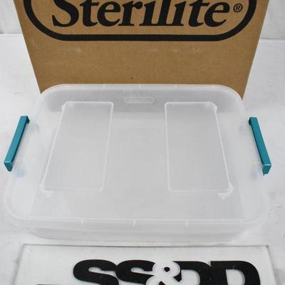 Sterilite 6.2 Qt. Modular Latch Box Clear Case of 6 - New