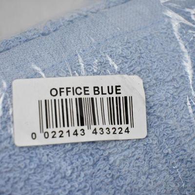 Mainstays Value Terry Cotton Bath Towel Set - 10 Piece Set, Office Blue - New
