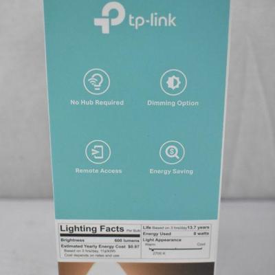 TP-Link KB100 A19 Smart Light Bulb, 50W Dimmable White LED. Open Box - New