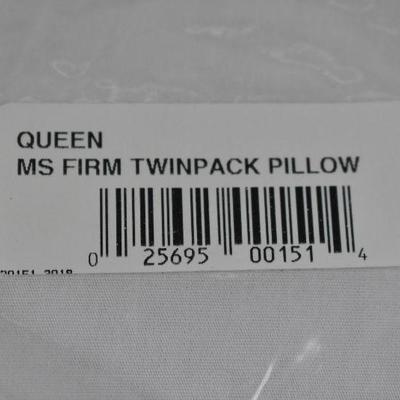 Standard/Queen Mainstays 200TC Cotton Firm Support Pillow Set of 2 - New