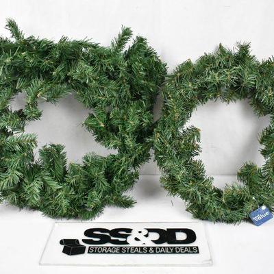 2 Green Wreaths - New