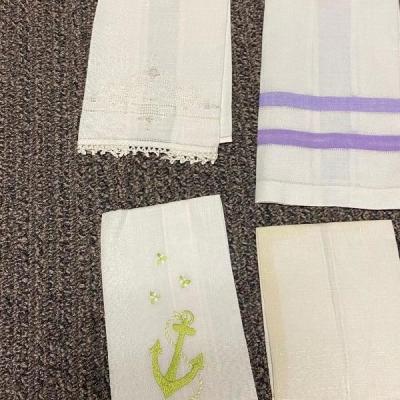7 Vintage Linen Handkerchiefs Napkins
