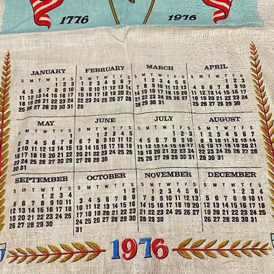 200 Years of Freedom Linen Wall Calendar 1976