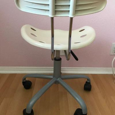 White Rolling Desk Chair