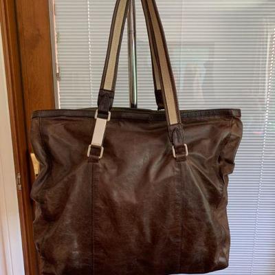 IB 88 BRN CALVIN KLEIN TOTE BAG 