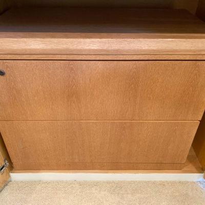 Lot # 493 Two Drawer Wooden Filing Cabinet 