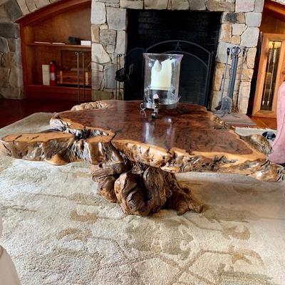 Lot # 498 Large Handcrafted Austrailan Natural Wood Coffee Table 