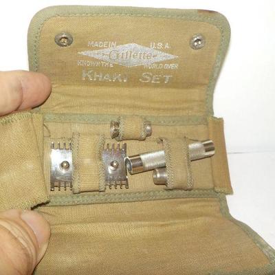 " Khaki Set Gillette Military Razor"