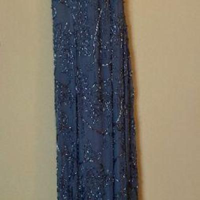 Lot # 517 Blue Beaded Gown Size XS