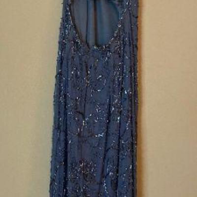 Lot # 517 Blue Beaded Gown Size XS