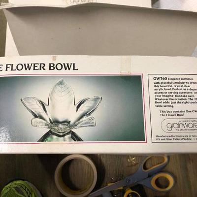 TWO - NEW- Grainware Acrylic Flower Bowls